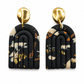 Oorstekers rond met prachtige hanger in multi colors