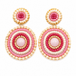 Statement oorbellen Roze / zand