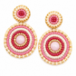 Statement oorbellen Roze / zand