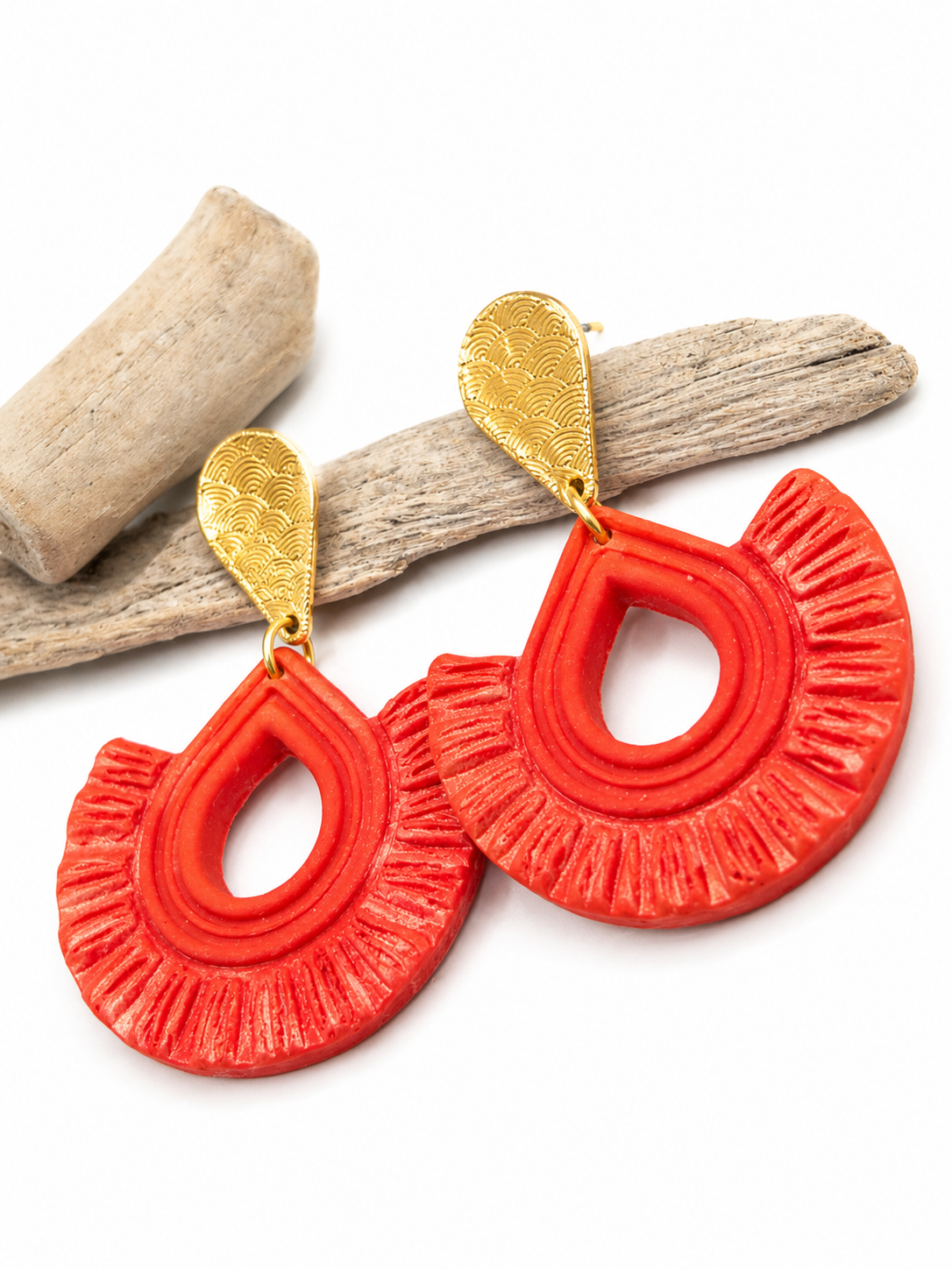 Oorbellen Melly indian red