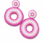 Statement oorbellen Lovy wit roze