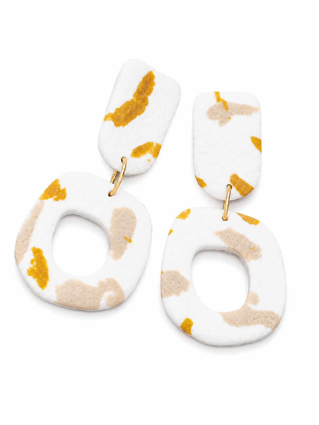Organic hangers wit beige goud