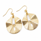 Oorbellen Lori parel hangers met geborstelde ronde hanger