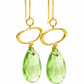 Oorbellen Ariah goud groen