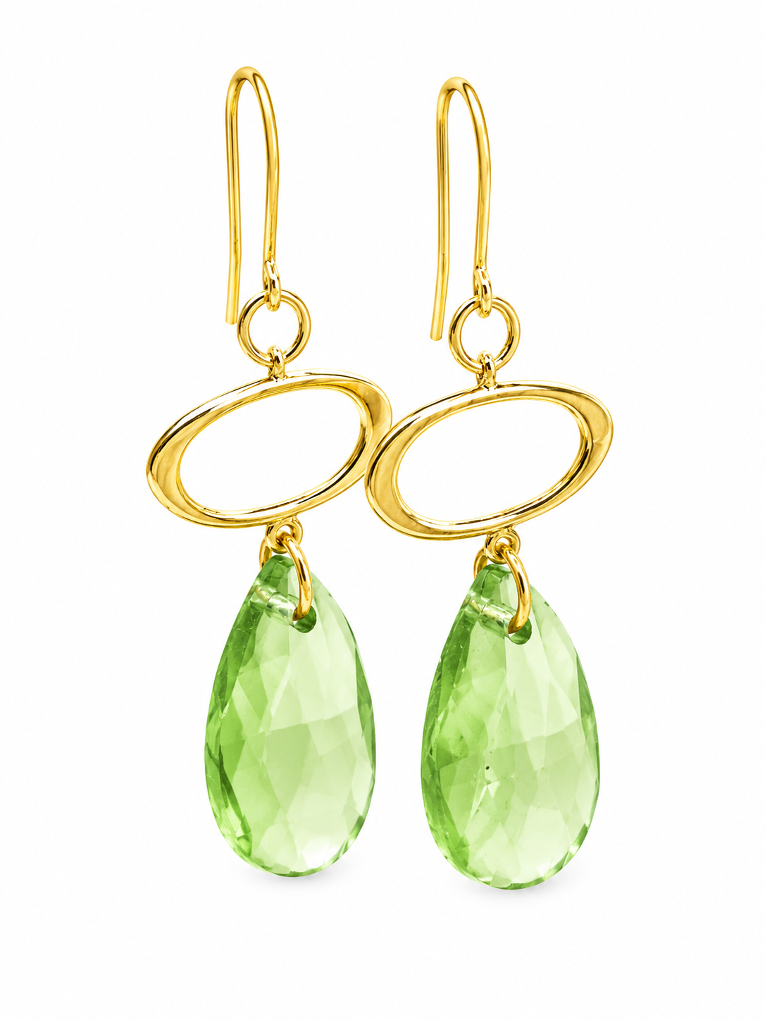 Oorbellen Ariah goud groen