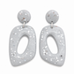 Oorbellen Pom zilver sparkle glitter