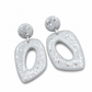 Oorbellen Pom zilver sparkle glitter