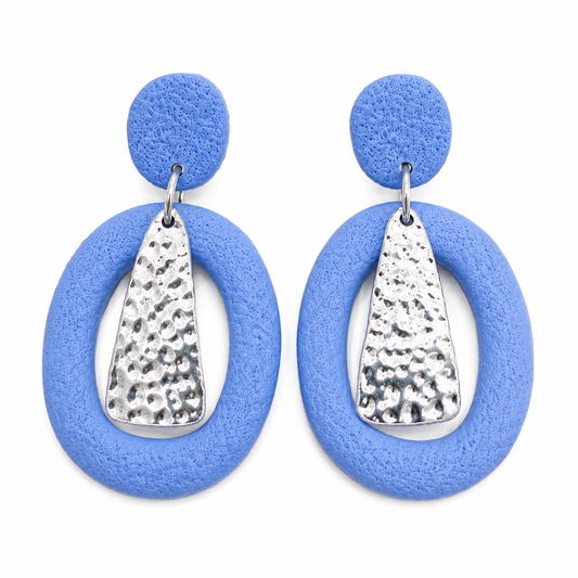 Oorbellen Denize blauw zilver