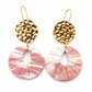 Oorbellen Lynne mix wit roze goud