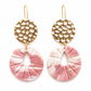 Oorbellen Lynne mix wit roze goud