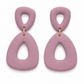 Oorbellen Triangle roze