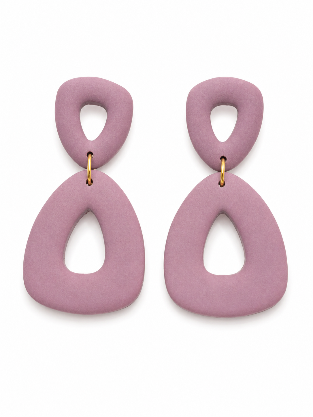 Oorbellen Triangle roze