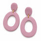 Oorbellen Oval roze