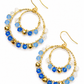 Boho oorbellen in blauw en goud