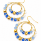 Boho oorbellen in blauw en goud