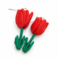 Tulpen oorbellen oranje rood