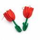 Tulpen oorbellen oranje rood