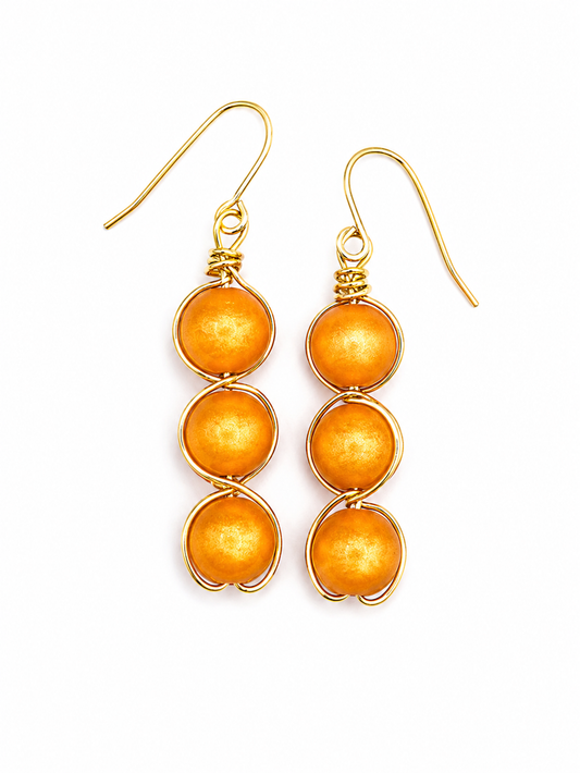 Oorbellen Fleur oranje