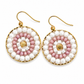 Oorbellen Circle wit roze goud