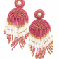 Statement oorbellen roze goud wit