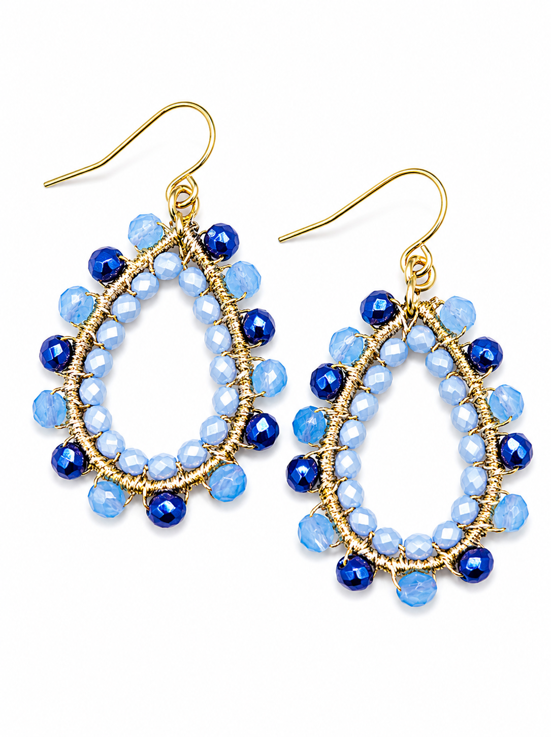 Statement oorbellen Do blauw