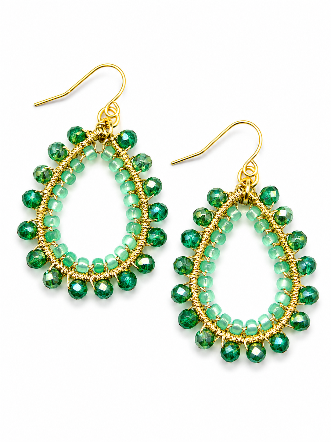 Statement oorbellen Do groen