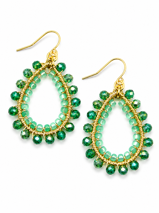 Statement oorbellen Do groen