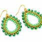 Statement oorbellen Do groen