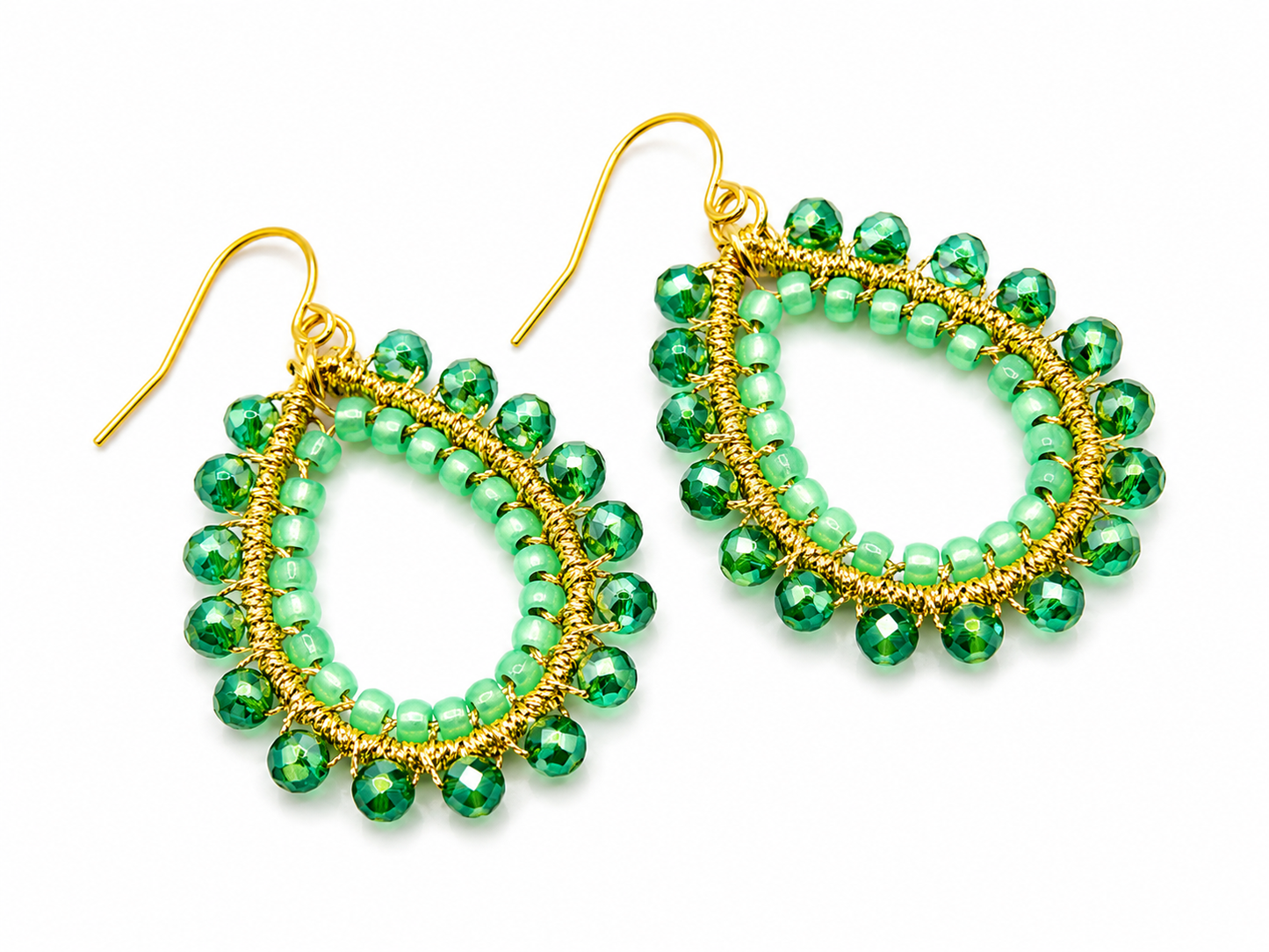 Statement oorbellen Do groen
