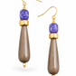Oorbellen Joy taupe goud blauw