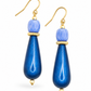 Oorbellen Isis blauw goud