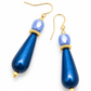 Oorbellen Isis blauw goud