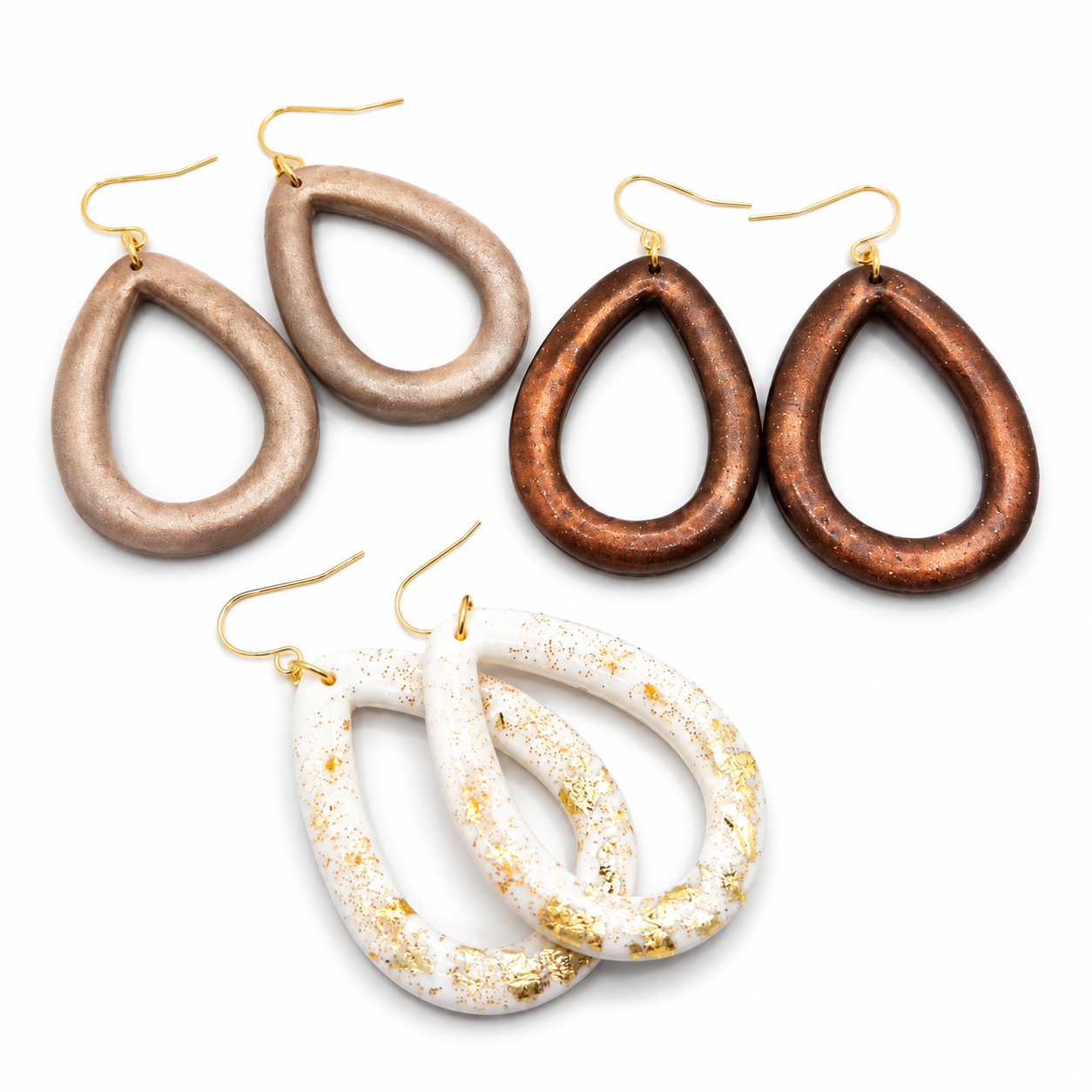 Oorbellen Druppel white gold