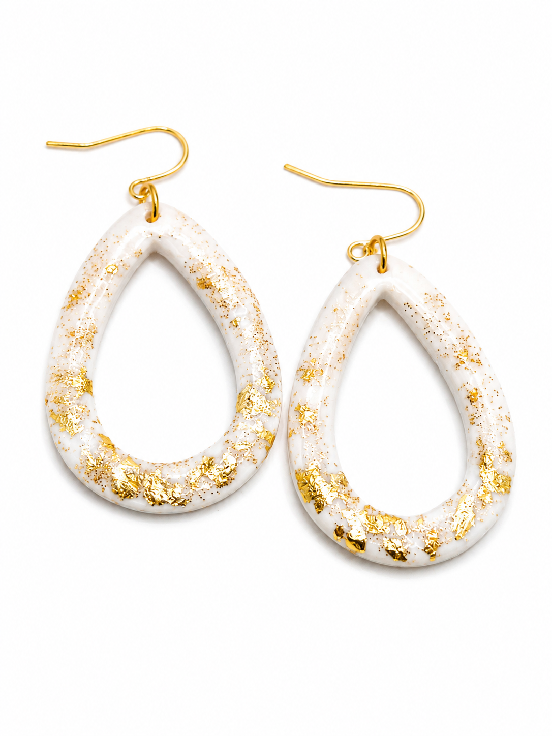 Oorbellen Druppel white gold