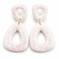 Oorbellen White glitter