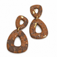 Oorbellen Bruin Goud mix