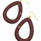 Oorbellen Druppel Burgundy goud