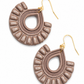 Oorbellen Boho taupe glans