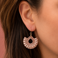 Oorbellen Boho taupe glans