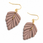 Oorbellen Leaf taupe