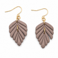 Oorbellen Leaf taupe