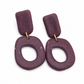 Oorbellen Organic bordeaux goud