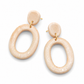 Oorbellen Oval champagne