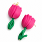 Tulpen oorbellen roze