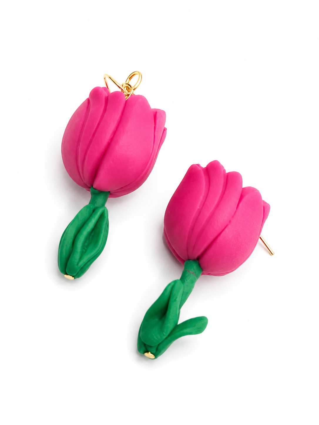 Tulpen oorbellen roze