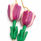 Tulpen oorbellen roze goud