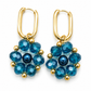Bloemoorbellen Turquoise aqua goud