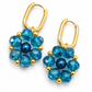 Bloemoorbellen Turquoise aqua goud