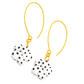 Polkadot oorbellen bloem