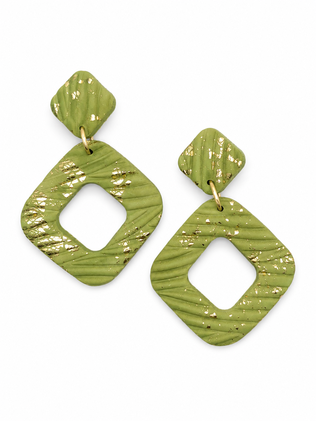 Oorbellen Lilly pistache goud